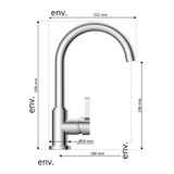 Robinet mitigeur cuisine chromé K3