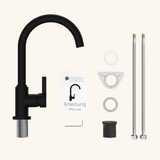 Robinet mitigeur cuisine noir mat K3