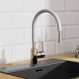 Robinet cuisine gris et chromé Eisl FLEXO