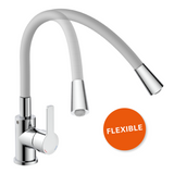 Robinet cuisine gris et chromé Eisl FLEXO