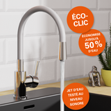 Robinet cuisine gris et chromé Eisl FLEXO