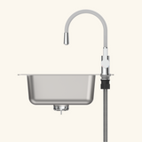 Robinet cuisine gris et chromé Eisl FLEXO