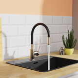 Robinet cuisine noir et inox Eisl FLEXO