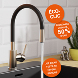 Robinet rabattable noir et inox Eisl FLEXO