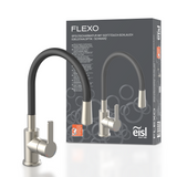 Robinet cuisine noir et inox Eisl FLEXO