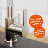 Robinet rabattable gris et inox Eisl FLEXO