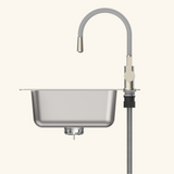 Robinet rabattable gris et inox Eisl FLEXO