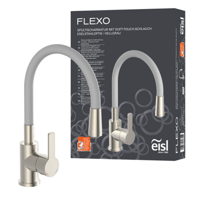 Robinet cuisine gris et inox Eisl FLEXO