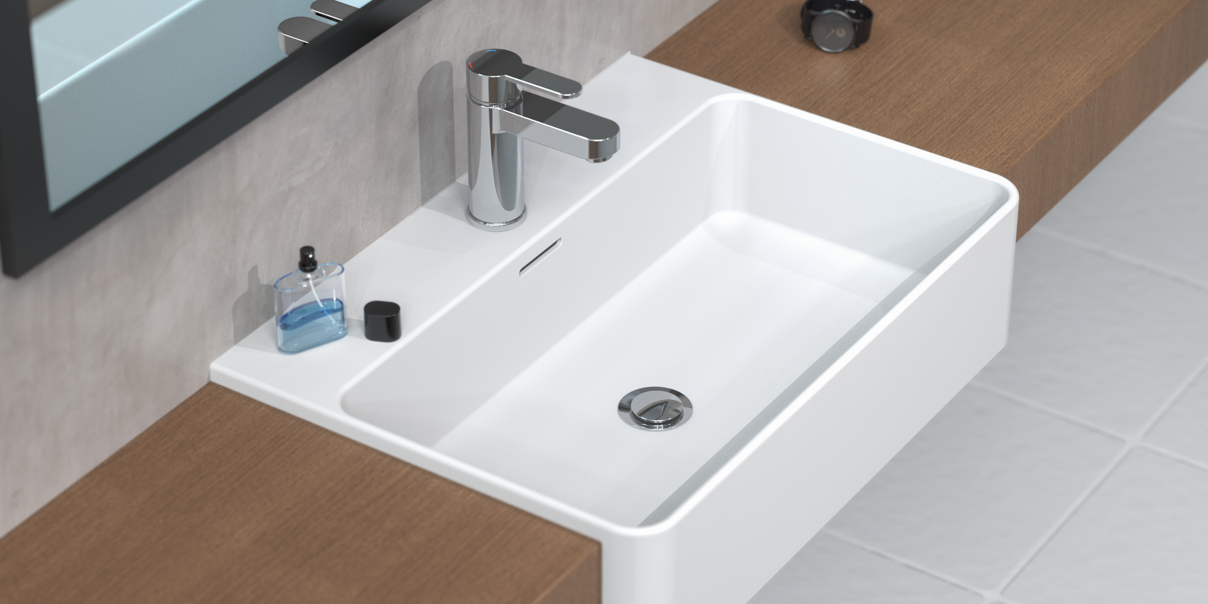 Mitigeur ELEPHANT chromé, moderne et ergonomique pour plus de confort.