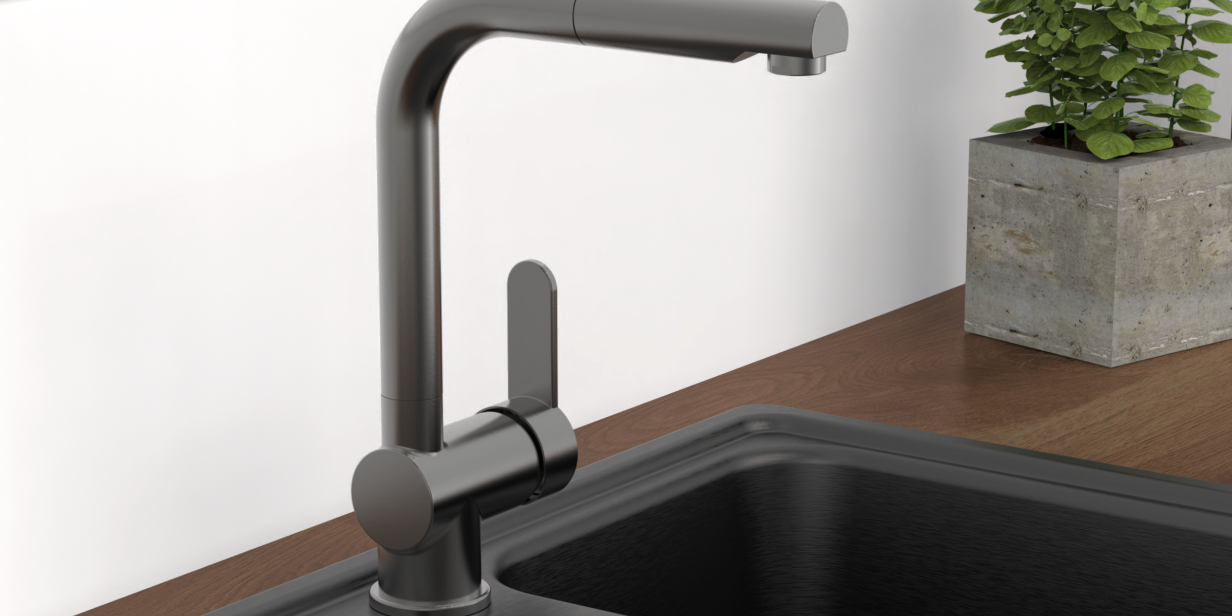 Robinet LONDON Schütte anthracite mat, une touche moderne et sobre.