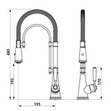 Robinet douchette vintage chromé Chambord MALO