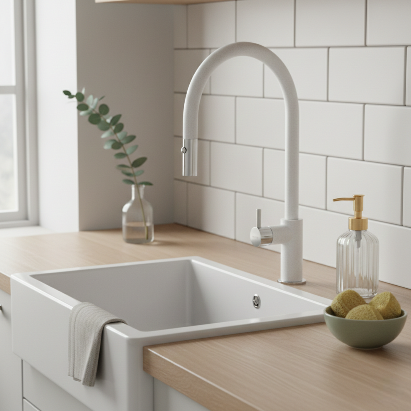 Robinet Douchette Schock HEKATE blanc