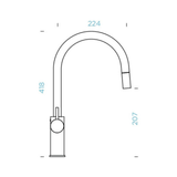 Robinet Douchette Schock HEKATE blanc