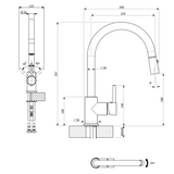 Robinet douchette Luisina LUCAS laiton doré