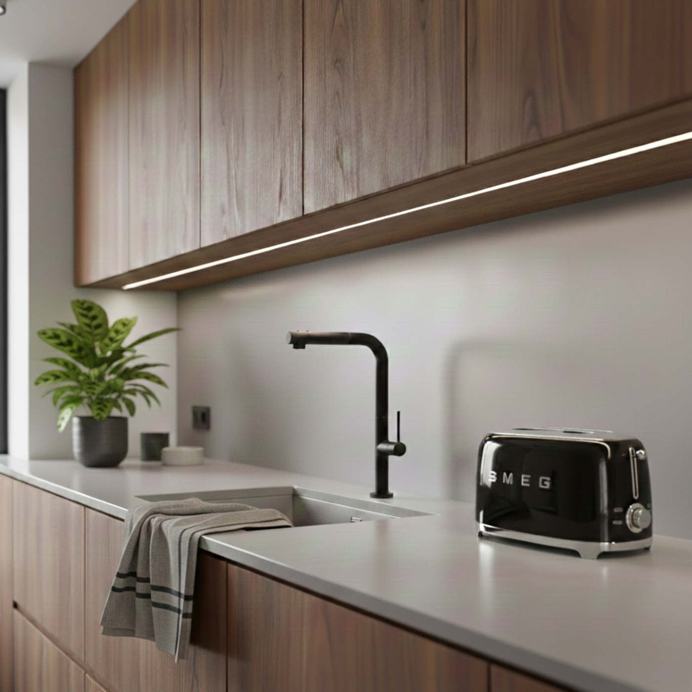 Robinet cuisine douchette noir NOLAN