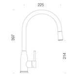 Robinet Douchette Schock KAVUS inox doré