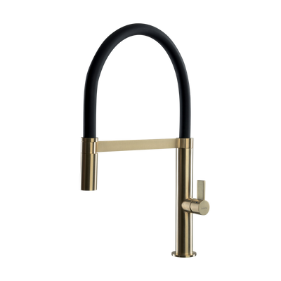 Robinet douchette Luisina inox massif PVD doré MAHÉ