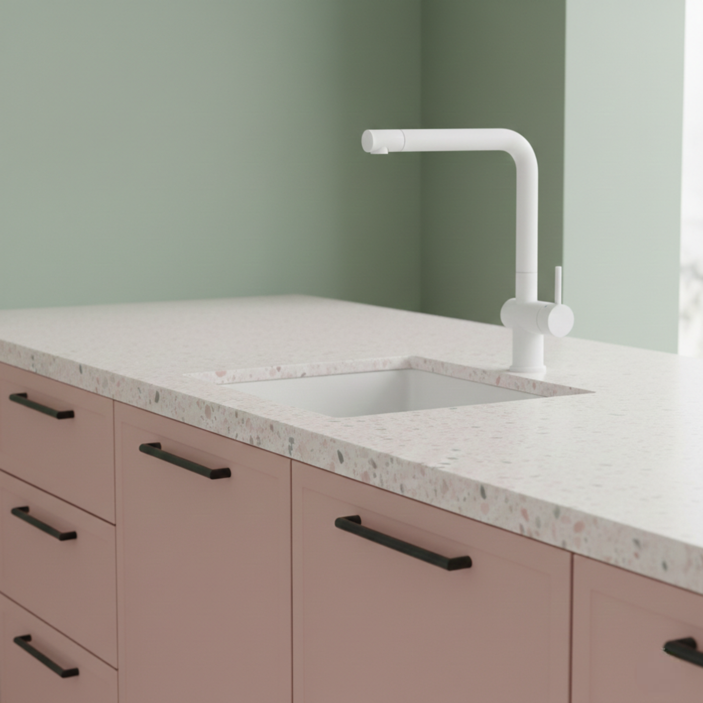 Robinet douchette Luisina blanc mat MATHILDE