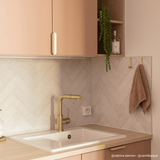 Robinet Douchette Luisina inox massif PVD doré LENA