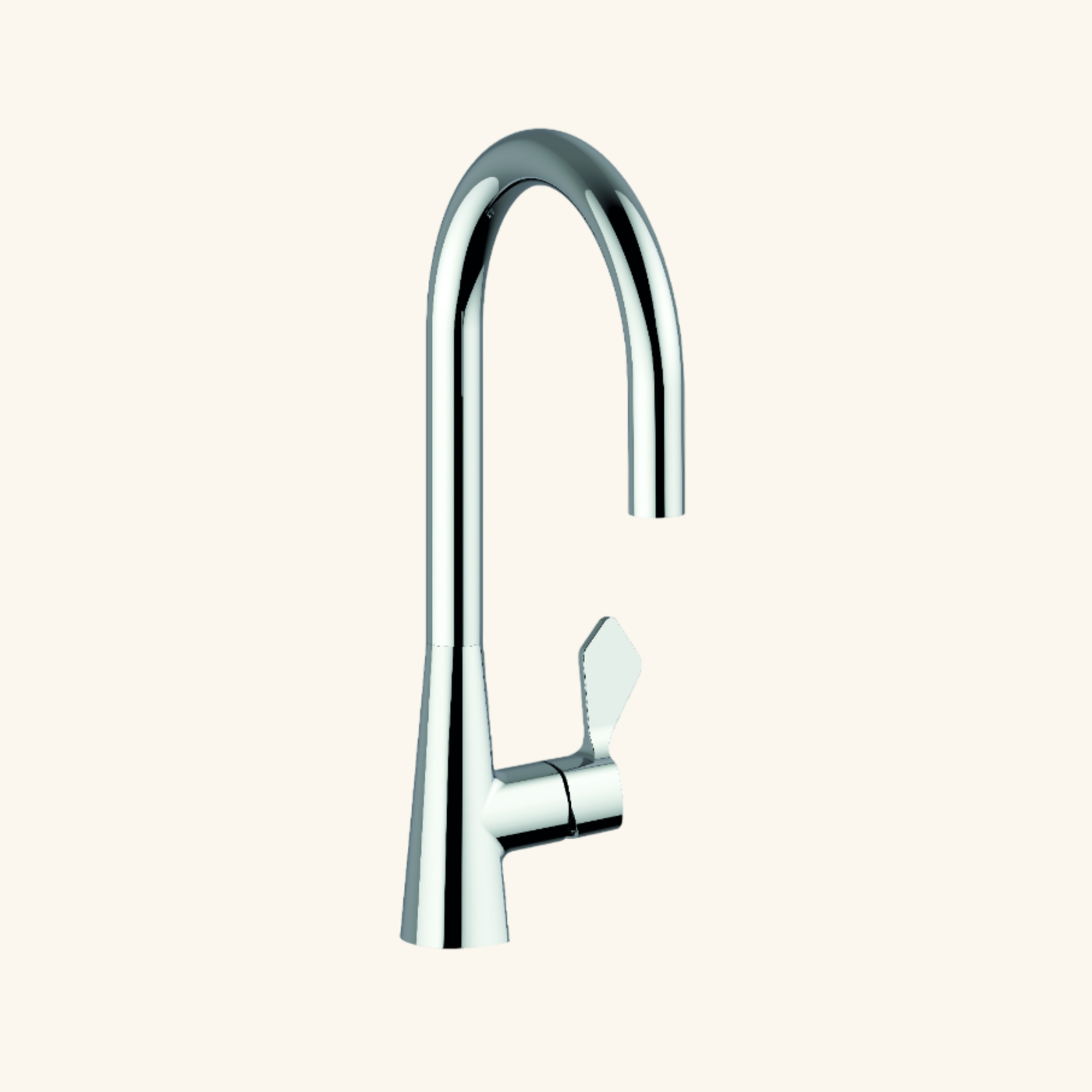 Robinet cuisine chromé Luisina ELIO bec haut pivotant