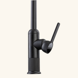 Robinet cuisine douchette Luisina OCTAVE cannelé noir mat