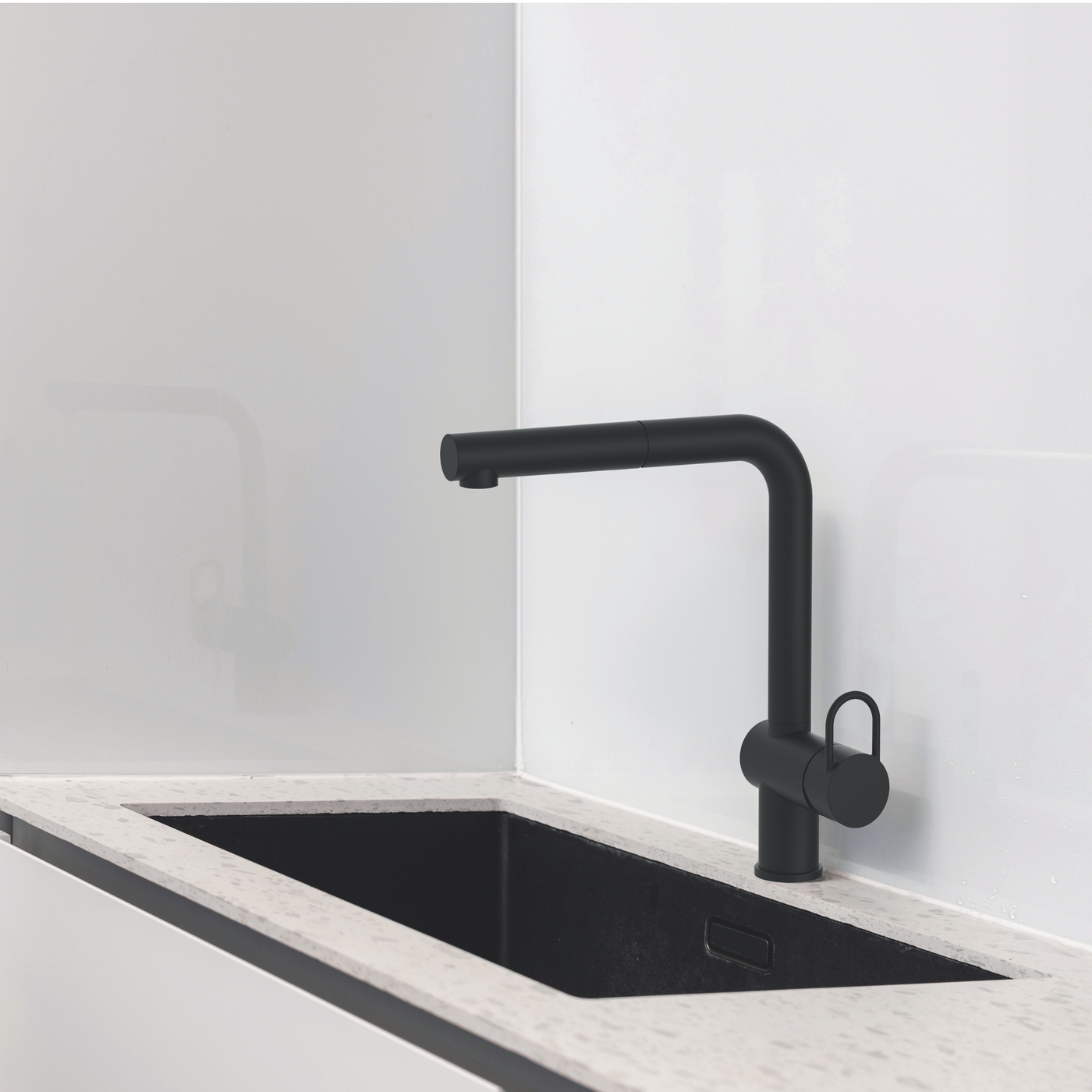 Robinet Douchette Luisina noir mat LORIS