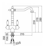 Robinet mélangeur vintage chromé AUGUSTIN