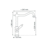 Robinet cuisine vintage chromé Schütte OLD STYLE