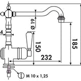 Robinet cuisine vintage chromé MARIUS