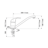 Robinet cuisine basique chromé HUGO