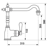 Robinet vintage vieux bronze Chambord EDMOND