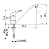 Robinet cuisine chromé Luisina MATHIS
