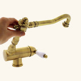 Robinet rabattable vintage vieux bronze Paffoni GASTON