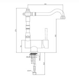 Robinet rabattable vintage vieux bronze Paffoni GASTON