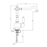 Robinet vintage vieux bronze Paffoni LEON