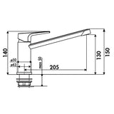 Robinet cuisine chromé Luisina LEA
