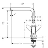 Robinet Hansgrohe FOCUS M41 280 chromé