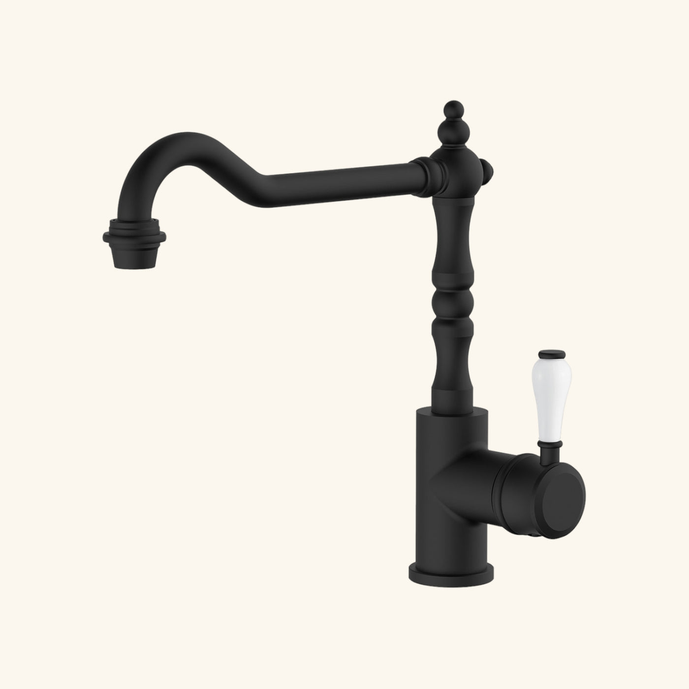 Robinet cuisine vintage noir mat ALFRED