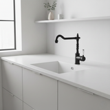 Robinet cuisine vintage noir mat ALFRED