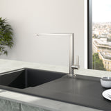 Robinet Villeroy & Boch FINERA inox brossé mat