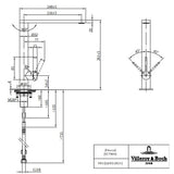 Robinet Villeroy & Boch FINERA inox brossé mat
