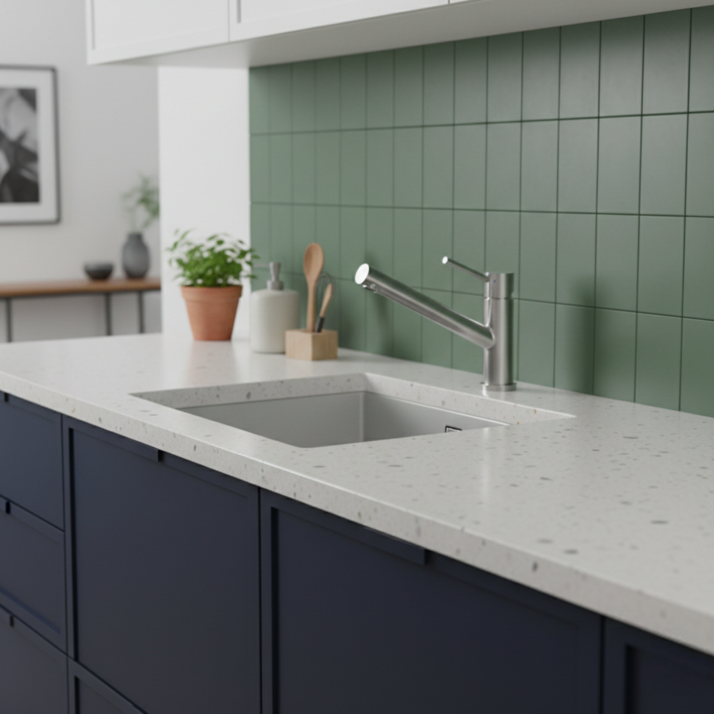 Robinet cuisine Luisina inox massif LEONIE