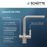 Robinet filtrant Schütte AQUASTAR PRO effet inox