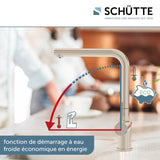 Robinet filtrant Schütte AQUASTAR PRO effet inox