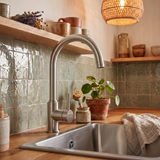 Robinet cuisine Luisina bec pivotant inox RAPHAEL