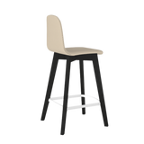 Tabouret hauteur plan travail GUSTAVE beige et noir laqué