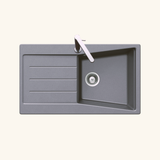 Vidage automatique gain de place 1 bac CUIPD013 pour évier granit - Siphon gain de place