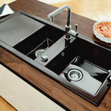 Vidage automatique 2 bacs CUIPD018 pour évier Villeroy & Boch SUWAY PURE - Siphon gain de place