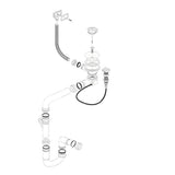 Vidage automatique gain de place 1 bac CUIPD033 pour évier inox RIKAS - Siphon gain de place