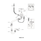 Vidage automatique 1 bac CUIPD076 pour évier granit - Siphon gain de place